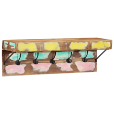 vidaXL Falra szerelhető ruhásszekrény polccal, tömör újrahasznosított fa és fém bútor