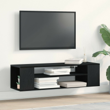 vidaXL Falra szerelhető TV szekrény, fekete tölgy, 100x30x26,5 cm, műgyanta bútor