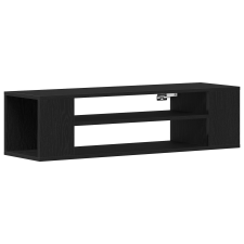 vidaXL Falra szerelhető TV szekrény, fekete tölgy, 100x30x26,5 cm, műgyanta (862600) bútor