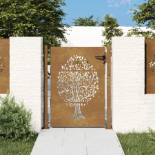 vidaXL famintás corten acél kerti kapu 105 x 130 cm kerti bútor