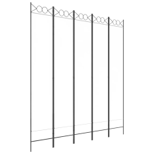 vidaXL fehér 5 paneles paraván 200x220 cm szövet (350170) bútor