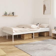 vidaXL fehér acél ágykeret fejtámlával 206 x 126 x 90,5 cm ágy és ágykellék