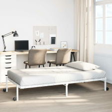 vidaXL fehér acél ágykeret matrac nélkül összecsukható 100x200 cm ágy és ágykellék