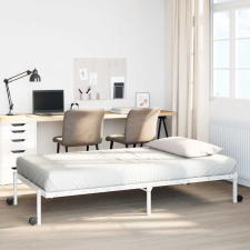 vidaXL fehér acél ágykeret matrac nélkül összecsukható 90x200 cm ágy és ágykellék