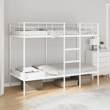vidaXL fehér acél emeletes ágy matrac nélkül 90 x 190 cm ágy és ágykellék