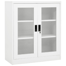 vidaXL fehér acél irodai szekrény 90 x 40 x 105 cm üzletberendezés, dekoráció