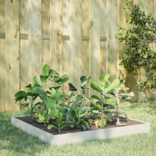 vidaXL Fehér acél kerti magaságyás 100 x 100 x 18,5 cm kerti tárolás