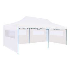vidaXL fehér acél összecsukható rendezvénysátor oldalfalakkal 3 x 6 m sátor