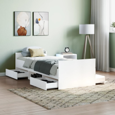 vidaXL fehér ágykeret fej- és lábtámlával 75 x 190 cm ágy és ágykellék