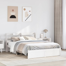 vidaXL fehér ágykeret fejtámlával matrac nélkül 140x190 cm (3306729) ágy és ágykellék