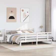vidaXL fehér ágykeret fejtámlával matrac nélkül 180x200 cm ágy és ágykellék