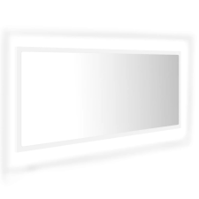 vidaXL fehér akril LED-es fürdőszobai tükör 100x8,5x37 cm (804940) fürdőszoba bútor