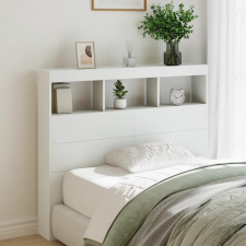 vidaXL fehér áthidalószekrény LED-világítással 120 x 17 x 102 cm ágy és ágykellék