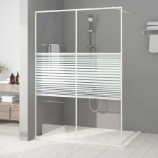 vidaXL fehér átlátszó ESG üveg zuhanyfal 140 x 195 cm kád, zuhanykabin