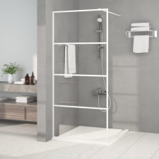 vidaXL Fehér átlátszó ESG üveg zuhanyfal 90 x 195 cm kád, zuhanykabin
