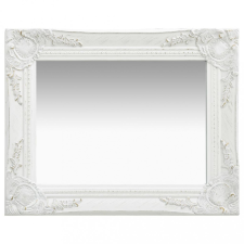 vidaXL Fehér barokk stílusú fali tükör 50 x 40 cm bútor