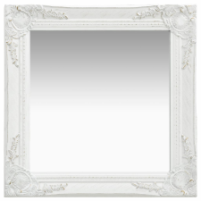 vidaXL fehér barokk stílusú fali tükör 50 x 50 cm bútor