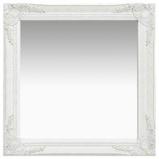 vidaXL fehér barokk stílusú fali tükör 60 x 60 cm bútor