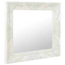 vidaXL fehér barokk stílusú fali tükör 60 x 60 cm (320332) bútor