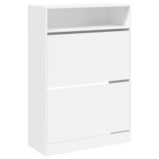 vidaXL fehér cipőszekrény 2 kihajtható fiókkal 80 x 34 x 116 cm (3214406) bútor