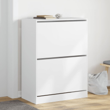 vidaXL Fehér cipőszekrény 2 kihajtható fiókkal 80 x 42 x 108 cm bútor