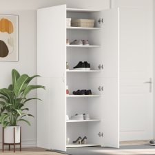 vidaXL Fehér Cipőszekrény 80x35.5x180 cm Megmunkált fa bútor