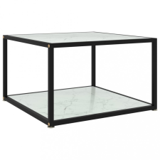 vidaXL fehér edzett üveg dohányzóasztal 60 x 60 x 35 cm bútor