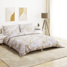 vidaXL fehér és barna ágyneműhuzat-garnitúra 155x220 cm pamut lakástextília
