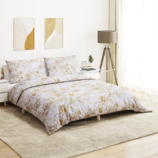 vidaXL fehér és barna ágyneműhuzat-garnitúra 240x220 cm pamut lakástextília