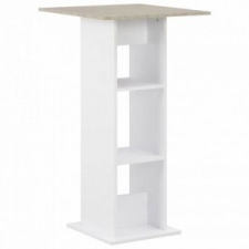 vidaXL Fehér és betonszürke bárasztal 60 x 60 x 110 cm bútor
