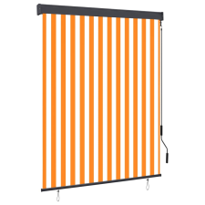 vidaXL fehér és narancssárga kültéri roló 140 x 250 cm lakástextília
