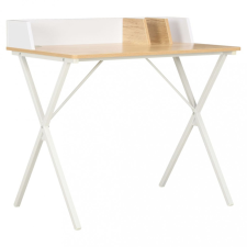 vidaXL Fehér és természetes színű íróasztal 80 x 50 x 84 cm íróasztal