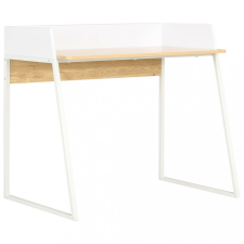 vidaXL Fehér és tölgyszínű íróasztal 90 x 60 x 88 cm íróasztal