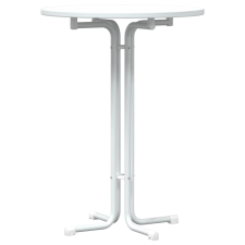 vidaXL fehér étkezőasztal szerelt fa és acél Ø80 x 110 cm (4008304) bútor