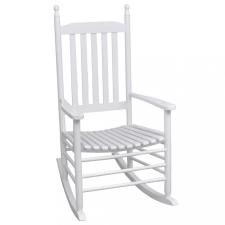 vidaXL fehér fa hintaszék ívelt ülőfelülettel bútor