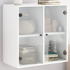 vidaXL fehér faliszekrény üvegajtókkal 68 x 37 x 68,5 cm bútor