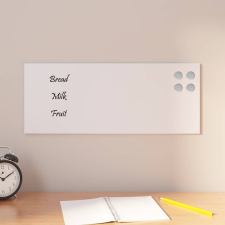 vidaXL fehér falra szerelhető edzett üveg mágnestábla 50 x 20 cm mágnestábla
