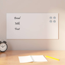 vidaXL fehér falra szerelhető edzett üveg mágnestábla 60 x 30 cm mágnestábla