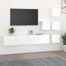 vidaXL Fehér falra szerelhető szerelt fa TV-szekrény bútor