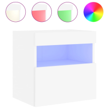 vidaXL fehér falra szerelhető TV-szekrény LED-lámpákkal 40x30x40 cm (837169) bútor
