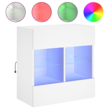 vidaXL fehér falra szerelhető TV-szekrény LED-lámpákkal 58,5x30x60,5cm (837092) bútor
