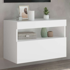 vidaXL fehér falra szerelhető TV-szekrény LED-lámpákkal 60x30x40 cm bútor