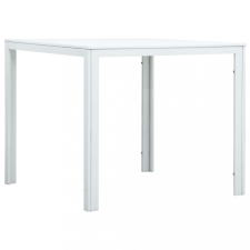 vidaXL Fehér fautánzatú HDPE dohányzóasztal 78 x 78 x 74 cm bútor