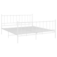 vidaXL fehér fém ágykeret 140 x 200 cm (324956) ágy és ágykellék