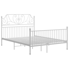 vidaXL fehér fém ágykeret 160 x 200 cm (324854) ágy és ágykellék