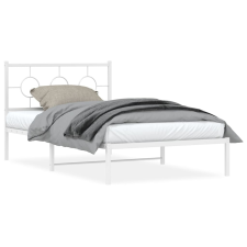 vidaXL fehér fém ágykeret fej- és lábtámlával 107 x 203 cm ágy és ágykellék