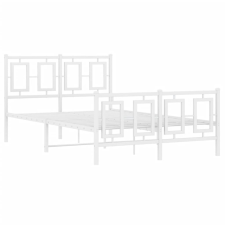 vidaXL fehér fém ágykeret fej- és lábtámlával 120 x 190 cm (374305) ágy és ágykellék
