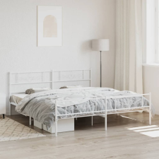 vidaXL fehér fém ágykeret fej- és lábtámlával 183 x 213 cm ágy és ágykellék