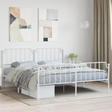 vidaXL fehér fém ágykeret fej- és lábtámlával 183 x 213 cm ágy és ágykellék