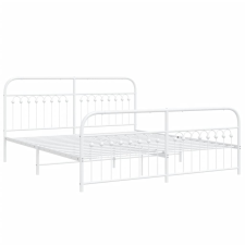 vidaXL fehér fém ágykeret fej- és lábtámlával 183 x 213 cm ágy és ágykellék